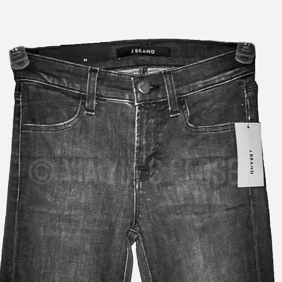 J Brand SZ 23 Women's 620 Zip-Hem Super-Skinny Jeans in Black Heath NEW - Picture 9 of 11